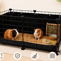 Waterproof Hay Feeder Bag Leakproof Hanging Hay Feeder Water Resistant Feeding Bag with Adjustable Strap Sturdy for Guinea Pigs