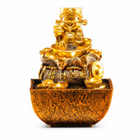 Circulating Tabletop Fountain with USB Pump Compact Tabletop Waterfall Relaxing Feng Shui Fountain Soothing for Reception Desk