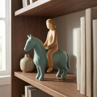 Horse Equestrian Figurine Painted Resin Figurine Decorative Sculpture for Garden Display