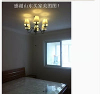 美式乡村铁艺灯客厅吊灯LED餐厅卧室灯房间现代简约家用大气灯具 3头黑色灯架+米白色+ 3色变光