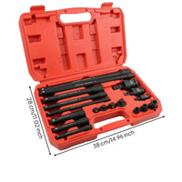 18 Pieces Drive Tool Accessory Set with Storage Case Resistant
