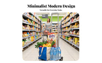 Foldable Lightweight Collapsible Hand Truck Space-Saving Folding Hand Truck Heavy Duty 4-Wheel Flatbed Cart Adjustable Handle for Homeowners, Apartment Dwellers, Travelers, Home Use, Shopping, Travel, Warehouse