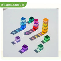 Gem Building Blocks for Kindergarten Early Education Open-Ended Creative Stacking Toy Translucent Acrylic Light and Shadow Blocks