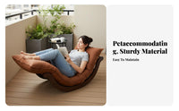 Multi-Functional contourd lounger Small Space space-efficient Rocking Chair Ergonomic Design Household Furniture High Weight Capacity for Apartment Dwellers, Homeowners, Seniors, Balcony, resting, Bedroom, Living Room