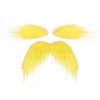 3 Pieces Synthetic Beard and Eyebrow Set Soft and Full Fake Beard with Eyebrows Comfortable Fake Mustache with Eyebrows Easy to Apply for Christmas