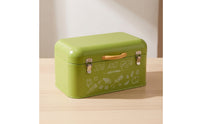 Metal Storage Box Green Storage Box with Lid Portable Lidded for Gardeners, Hobbyists, Potting Shed, Greenhouse, Garden