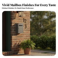 Wall-Mounted Mailbox With Key Lock Wall Mounted Mailbox Secure Letter Drop Box Lockable Secure Mail Drop Box Includes 2 Locks