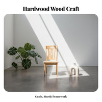Solid Wood Construction Wooden Side Chair Chinese Design Slatted Back Wooden Chair Long-Lasting and Stable Seating Furniture High Weight Capacity for Homeowners, Families, Restaurant Owners, Dining Room, Kitchen, Cafe