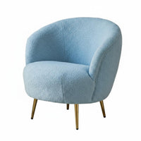 Light Luxury aesthetic Upholstered Barrel Chair Plush Upholstery Living Room Furniture space-saving Footprint Indoor Seating Wrap-Around Backrest for Hospitality Managers, Interior Designers, Bedroom, Lounge Area, Apartment, Nursery
