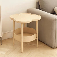 Side Table Compact Side Table with Shelf Low-Profile Furniture for Living Room, Bedside