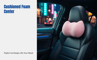Car Support Pillow, Memory Foam Waist Pad, Cute Cat Design, Ergonomic Spine Support for Driver Seat, Women, Universal Fit