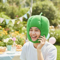 Green pepper Fuzzy Headpiece Costume Green pepper Hat Comfortable Accessory for Photo Shoots
