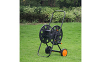Metal Hose Reel Cart Two Wheels Hose Storage Reel Cart Watering Use for Car Washing