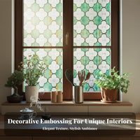 Chinese Design Window Cling Glue 3D Embossed Window Decal Non Cling Privacy Film for Homeowners, DIY Enthusiasts, Bedroom, Kitchen