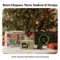 Personalized Screen Retro Bluetooth Speaker Stereoscopic Sound Song Display Speaker Home Audio for Gift Givers, Young Adults, Students, Desktop, Bedroom, Study Room, Office