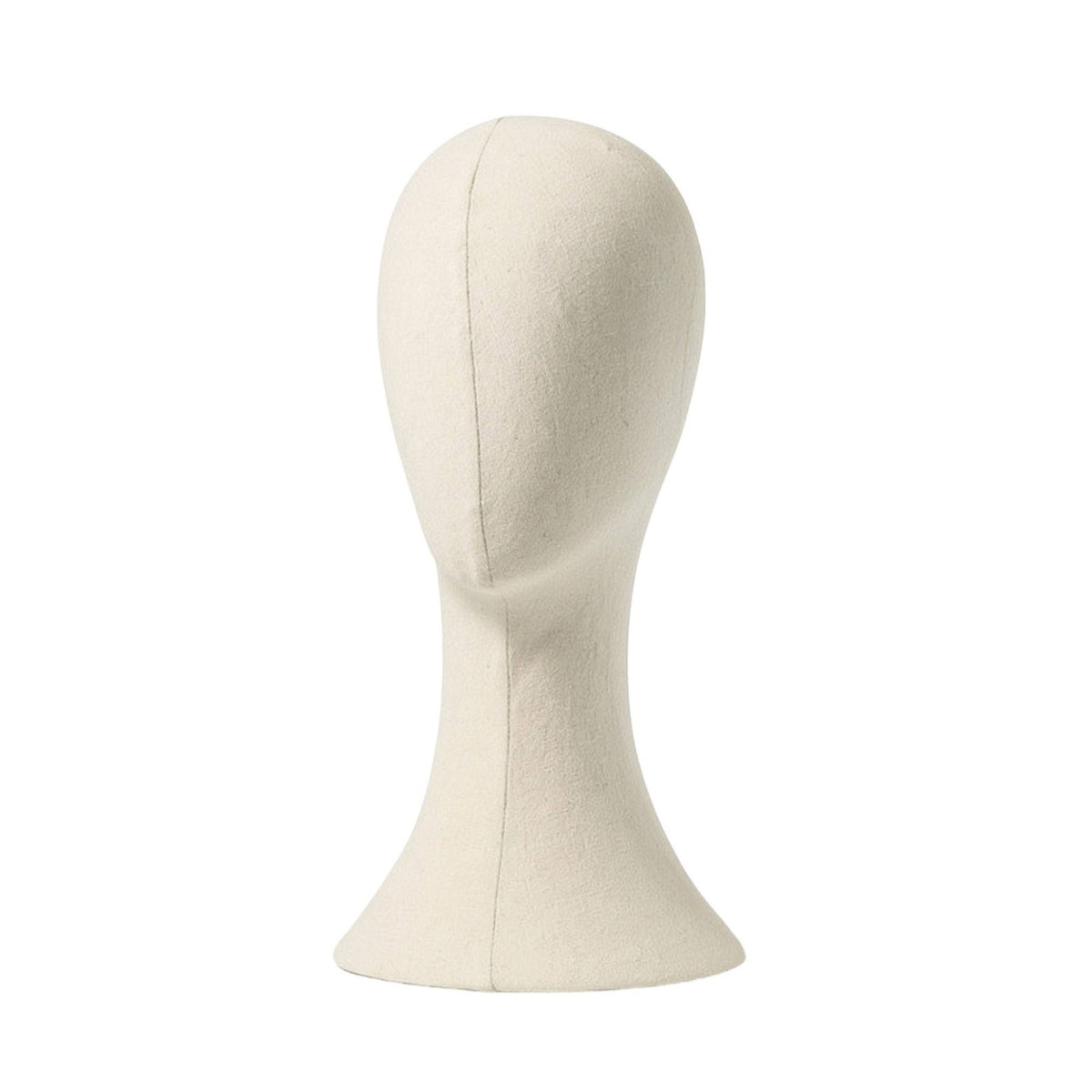 Cloth-coveredCovered Headwear Display Form Linen-Look Hairpiece Head Stand Neutral Hairpiece Stand Sturdy for Boutiques, Stylists, Studios, Home Organization