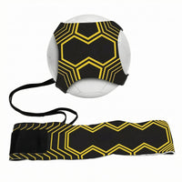 Geometric Print Soccer Juggling Belt Black Tethered Ball Practice Aid