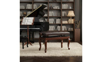 Sturdy Construction Adjustable Piano Bench Heavy-Duty Height Adjustable Piano Stool Easy to Clean Upholstered Keyboard Stool Classic European Design for Children