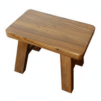 Rustic Design Rectangular Wooden Stool Multi-Purpose Backless Wooden Seat Sturdy Construction Small Bench Space-Saving for Homeowners, Apartment Dwellers, Entryway, Living Room, Bedroom, Bathroom