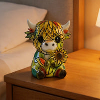 Cute Decor Highland Cow Night Light Gift Idea Colorful Cow Bedside Light for Bedroom