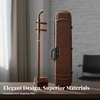 Erhu Professional Grade Chinese Two-Stringed Violin Beginner Friendly Chinese 2-String Violin for Students, Home Rehearsal Performances, Music Lessons