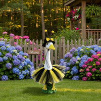 Reusable Bee-Themed Goose Outfit Easy to Install Bee Themed Goose Outfit Black and Yellow Outdoor Decor Weather-Resistant for Garden