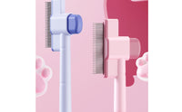 Self-Cleaning Comb Detangling Pet Comb with Metal Teeth Grooming Brush Handheld for Cat Owners, Routine Care