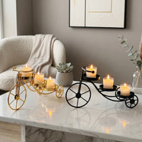 Tricycle Candle Holder Decorative Tricycle Candlestick Stand Metal Tabletop for Home Decor, Dining Table