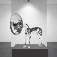 Dog Figurine Abstract Dog Sculpture Nordic for Entryway, Bedroom, Art Collectors