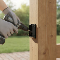 20 Pieces Railing Connector Easy to Install Fence Post Mounting Base Weatherproof Fence Post Base for Amateur Builders, Contractors