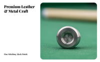 Authentic Leather Case Billiard Cue Weight Bolts Easy Installation Billiard Cue Weight Adjustment Set Stainless Steel Detachable Handle for Professional Players, Tournaments, Travel