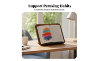 With Page holders Adjustable Desktop Bookstand Handsunrestricted Adjustable Desktop perusing Easel Foldable Design Book Stand Sturdy and Stable for Students, Office Workers, Study Room, Bedroom, Library, School