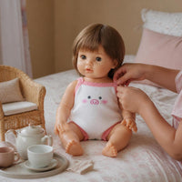 20cm Pig Cotton Doll Clothes Set with Sling Dress and Shoes