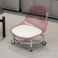 360-Degree Swivel Low-Profile Roller Seat Quiet Wheels Cushioned Roller Stool Effortless Rolling Mobile Seating Ergonomic Backrest for Homeowners, Beauticians, Living Room, Salon, Bathroom, Office