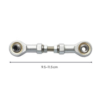 Metal Linkage Rod Assembly Compact Adjustable Linkage Rod with Lock Nuts Silver-Toned Hardware for Small Automation
