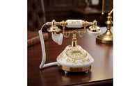 Antique Ceramic Telephone Collectible Retro Telephone High-Quality Vintage Phone Glossy for Home Office