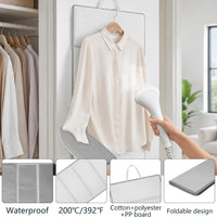 3-Piece Ironing Board Cover Set with Glove and Hook, Foldable for Travel