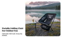 Foldable Moon Chair space-saving Folding Stool Lightweight Portable Seat Easy Setup for Backpackers, Gardeners, Camping, Fishing, Hiking, Backpacking