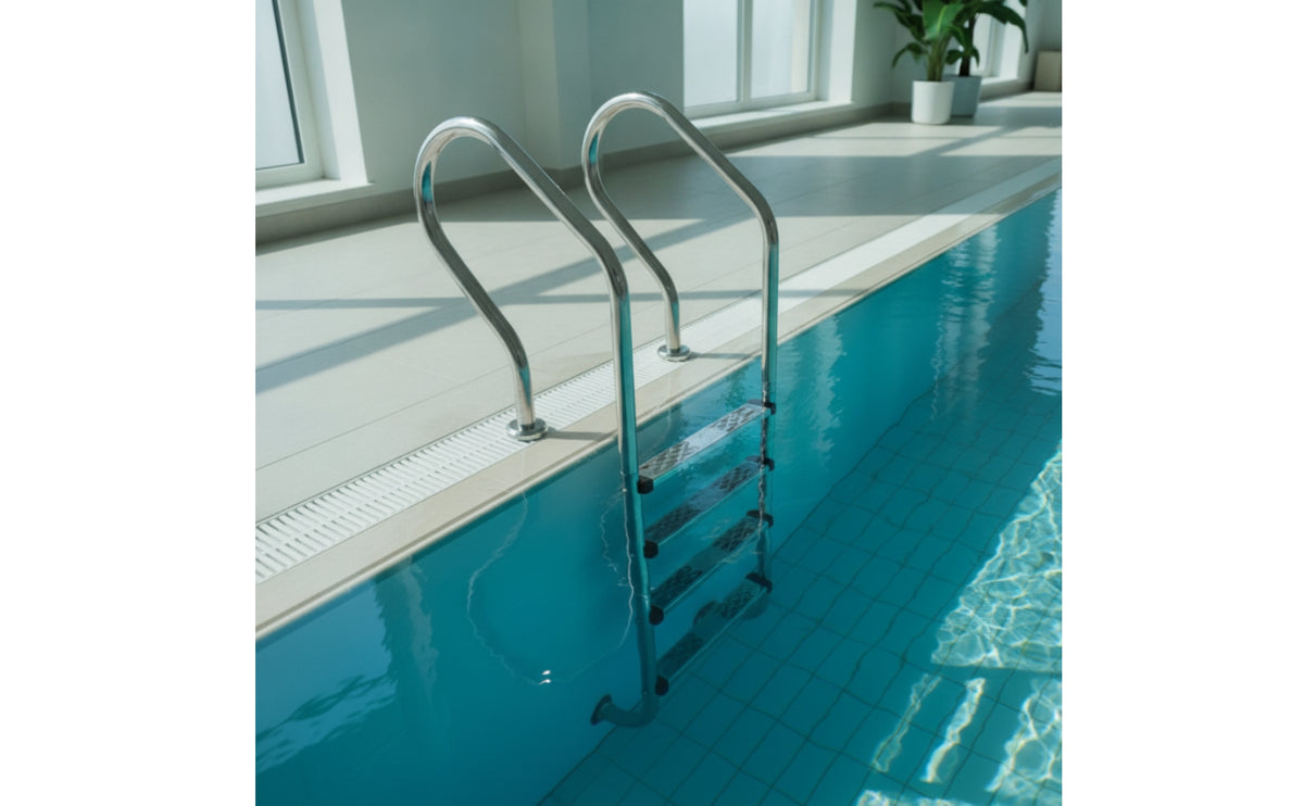 Swimming Pool Ladder Stainless Steel Pool Ladder with Handrails Resistant for Homeowners, in-Ground Pools