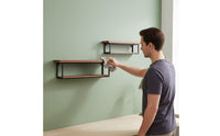Wall-Mounted Metal Brackets Space-Saving Wall Shelves with Metal Brackets Sturdy for Entryway