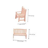 Photography Prop 1:12 Scale Wooden Bench DIY Paintable Miniature Wooden Bench Realistic Feature 1:12 Scale Furniture Artisan-Made for Crafters, Dioramas, Model Scenes, Craft Projects