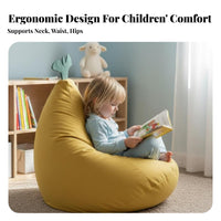 Fruit Design Pineapple-Shaped Seat Skin-Friendly Convertible Bean Bag Bed Odorless Filling children's Furniture Breathable for Children, Toddlers, Parents, Reading Corner, Bedroom, Playroom, Living Room