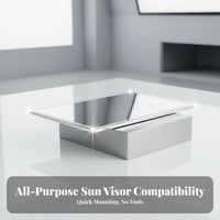 Car Sun Visor Mirror Crystal Clear Stainless Metal Vehicle Mirror Easy Installation for Commuters