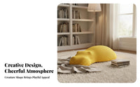 Creative Shape Hippopotamus Pouf Soft and Comfortable creature Ottoman Minimalist design children's Furniture Multi-Functional for Toddlers, Families, Parents, Living Room, Playroom, Entrymethod