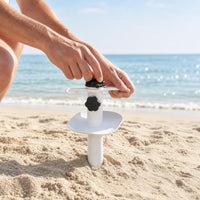 Outdoor Beach Umbrella Base, Iron Spiral Ground Anchor for Portable Sunshade, Stall Umbrella Fixed Base, Sand Anchor