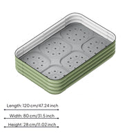 Rectangular Metal Planter Box Aluminum Alloy Self-Watering Planter Box for Roof