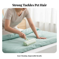 Strong Adhesion Sticky Paper spool Multi-Surface Use Tear-removable fuzz Brush Refillable Hair Remover Gentle on materials for Pet Owners, Professionals, Bedroom, In Car, Living Room, removableice