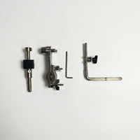 Metal Extension Arm with Clamp Sturdy Drum Hardware Mounting Kit Heavy-Duty Drum Clamp with L-Rod Stable for Drummers