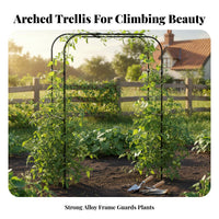 Weather-Resistant Metal Garden Arch with Planter Boxes Sturdy and Long-Lasting Planter Box Arch Stable Design Climbing Plant Archway Easy Assembly for Gardeners, DIY Enthusiasts, Homeowners, Balcony, Patio, Backyard, Yard