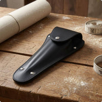 Safeguarding Leather Scissor Sheath Snap Closure Tailoring Scissor Pouch Stitched Edges Blade Cover Pouch Tapered for Tailors, Garment Makers, Sewists